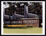 East Carolina University Sign at Jenkins Fine Arts Building